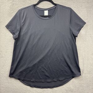 Tek Gear Workout Gear Women's active short sleeve top, Size L Black